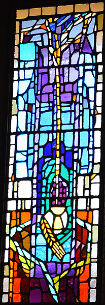 Stained glass window at Trinity Evangelical Lutheran Church of Middle Village.